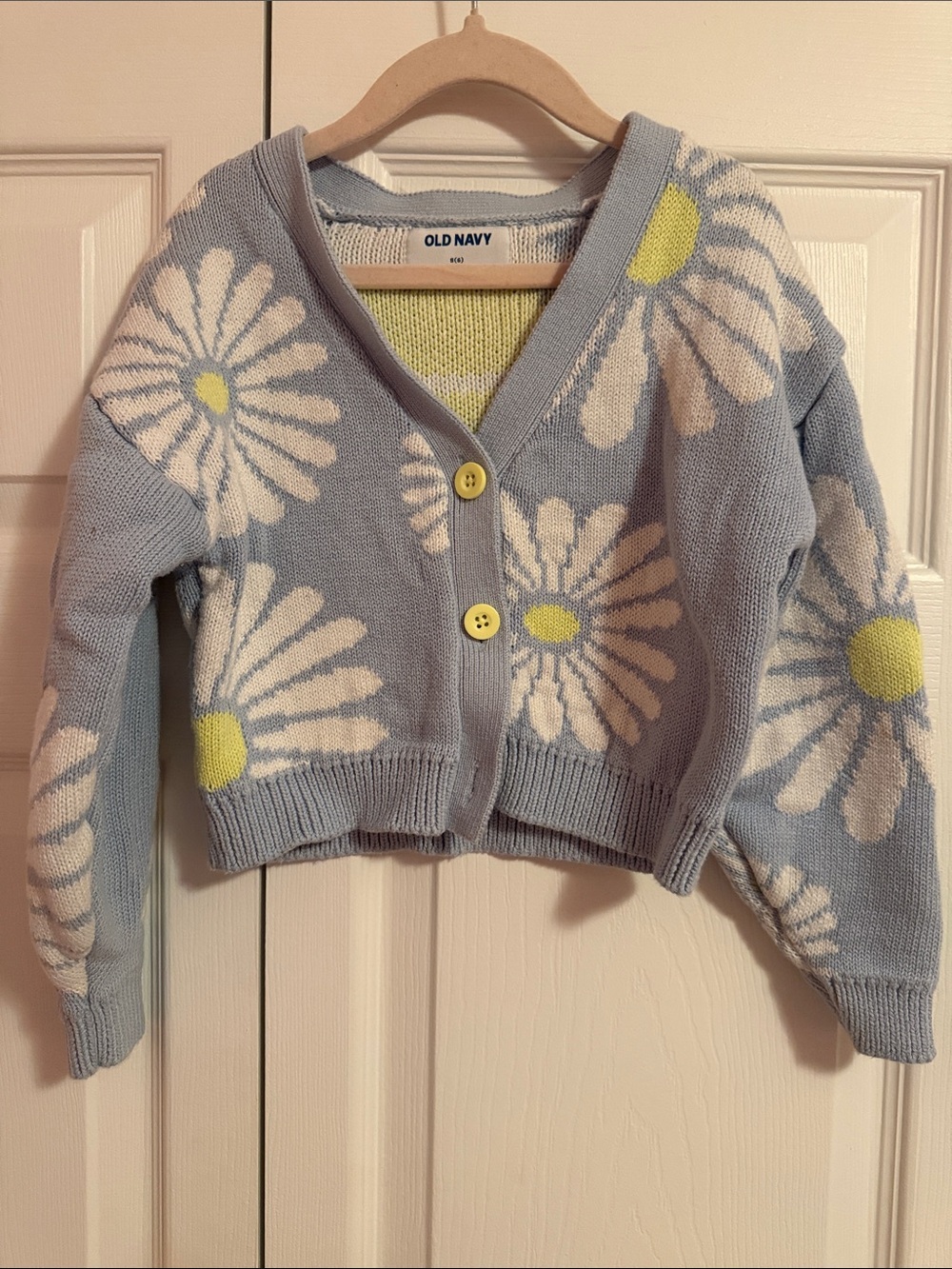 3 for $15 - Old Navy Light Blue Daisy Cardigan with Yellow Centers